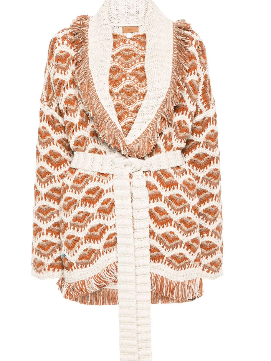 Affordable patterned-intarsia Mahal cardigan Women Hawa Alanui 0724